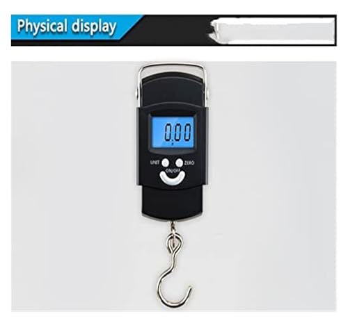 Portable Digital Luggage Scale 40kg/0.01kg - Mini Electronic Weighing Balance for Travel, Baggage, Fishing - Accurate Hanging Scale with Clear LCD Display