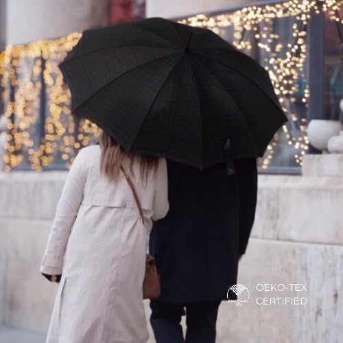 Knirps S.770 Long Automatic Stick Umbrella, Straight, Lightweight, Premium, Italian Maple Wood Handle