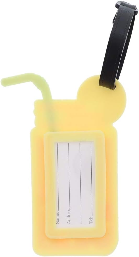 SandT Collection I'm a Beachoholic Luggage Tag - Set of 2 - Pale Yellow