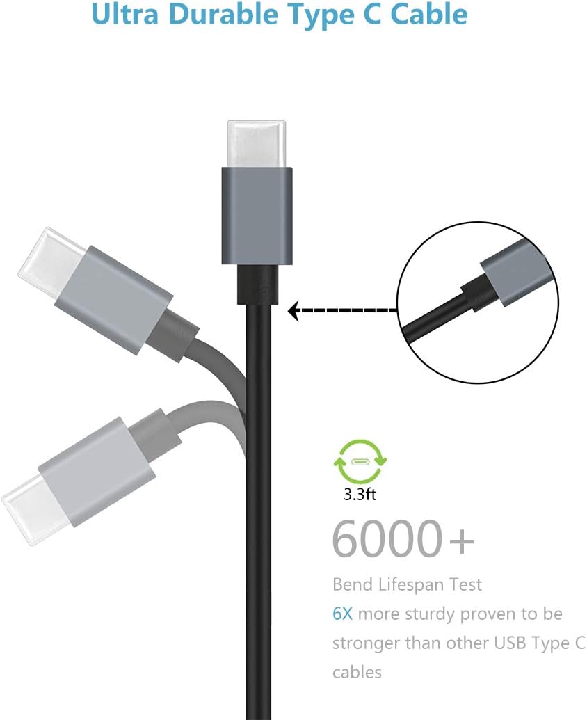 Fast USB Car Charger for Samsung Galaxy A55/A54/A53/A50/A15/A14/S25/S24/S23/S22/S21 Plus/Ultra/S10/S9/S8/Note 20/A10S/A21/A31/A51 Quick Charge 3.0 Dual USB Rapid Car Charger with Type C Cable 3.3ft