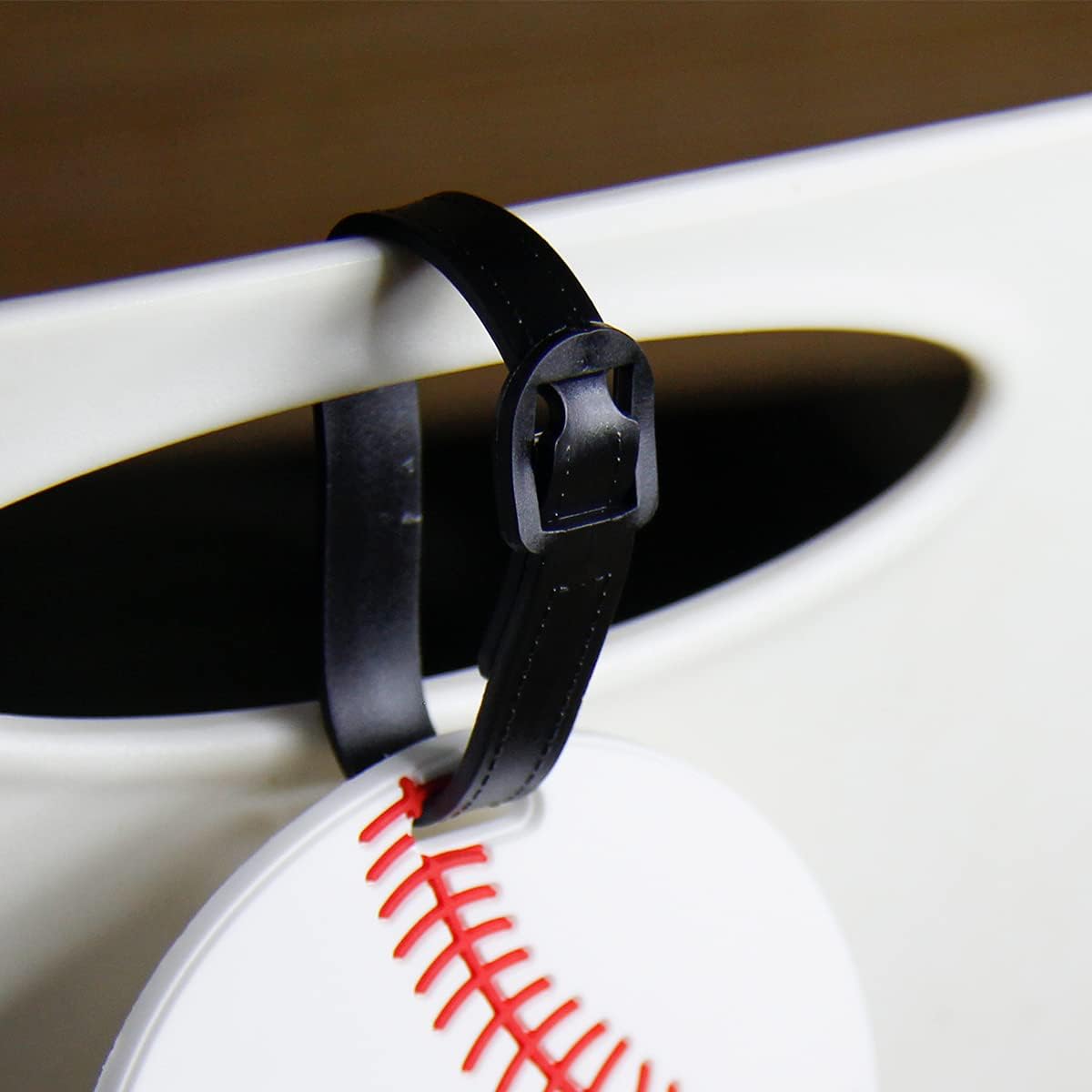 Baseball Luggage Tags for Suitcases 2-Pack Cute Silicone Luggage Tag with Name ID Card Funny Suitcase Label