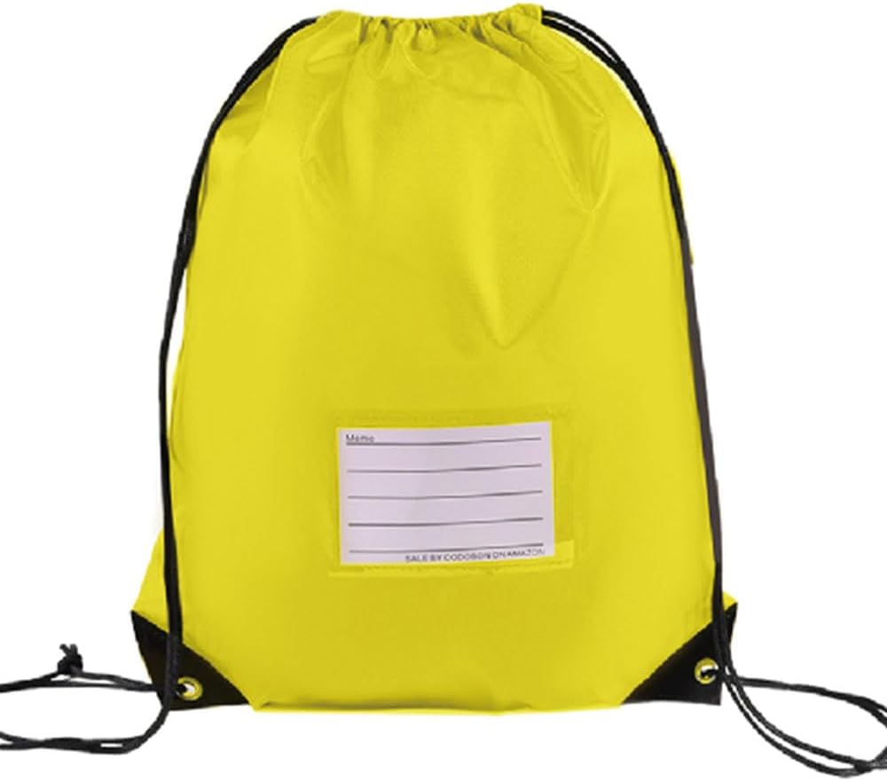 20 Pcs Drawstring Bags,Bulk Draw String Backpack, DIY Gym Sports Cinch Bag Sackpack for Women Men, Yellow