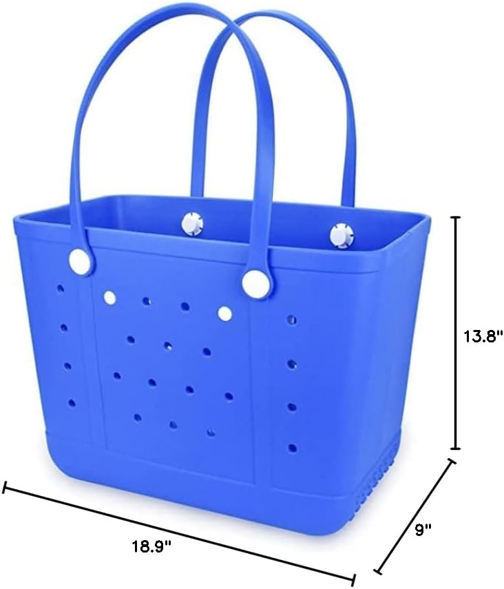 Tote Bag for Women - Large Rubber Beach Bag, Medium Waterproof Sandproof Travel Tote Bags for Beach Outdoor Sports