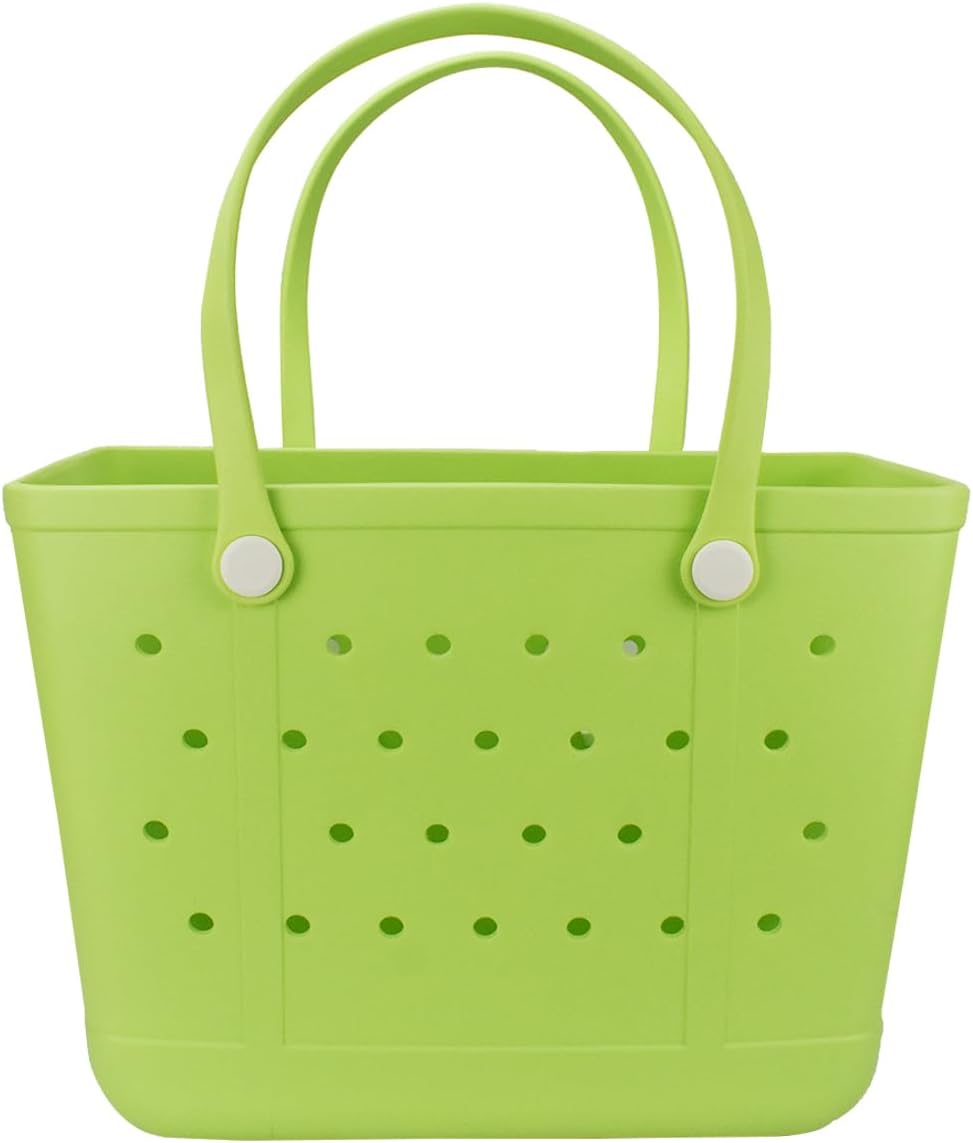 Tote Bag for Women - Large Rubber Beach Bag, Medium Waterproof Sandproof Travel Tote Bags for Beach Outdoor Sports