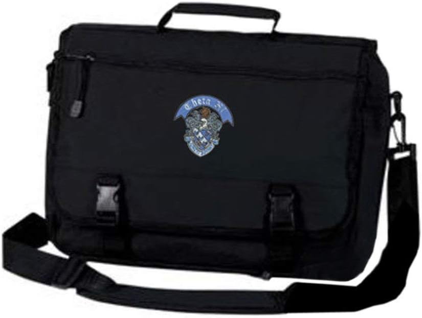 Theta Xi Crest Greek Expandable Briefcase Black