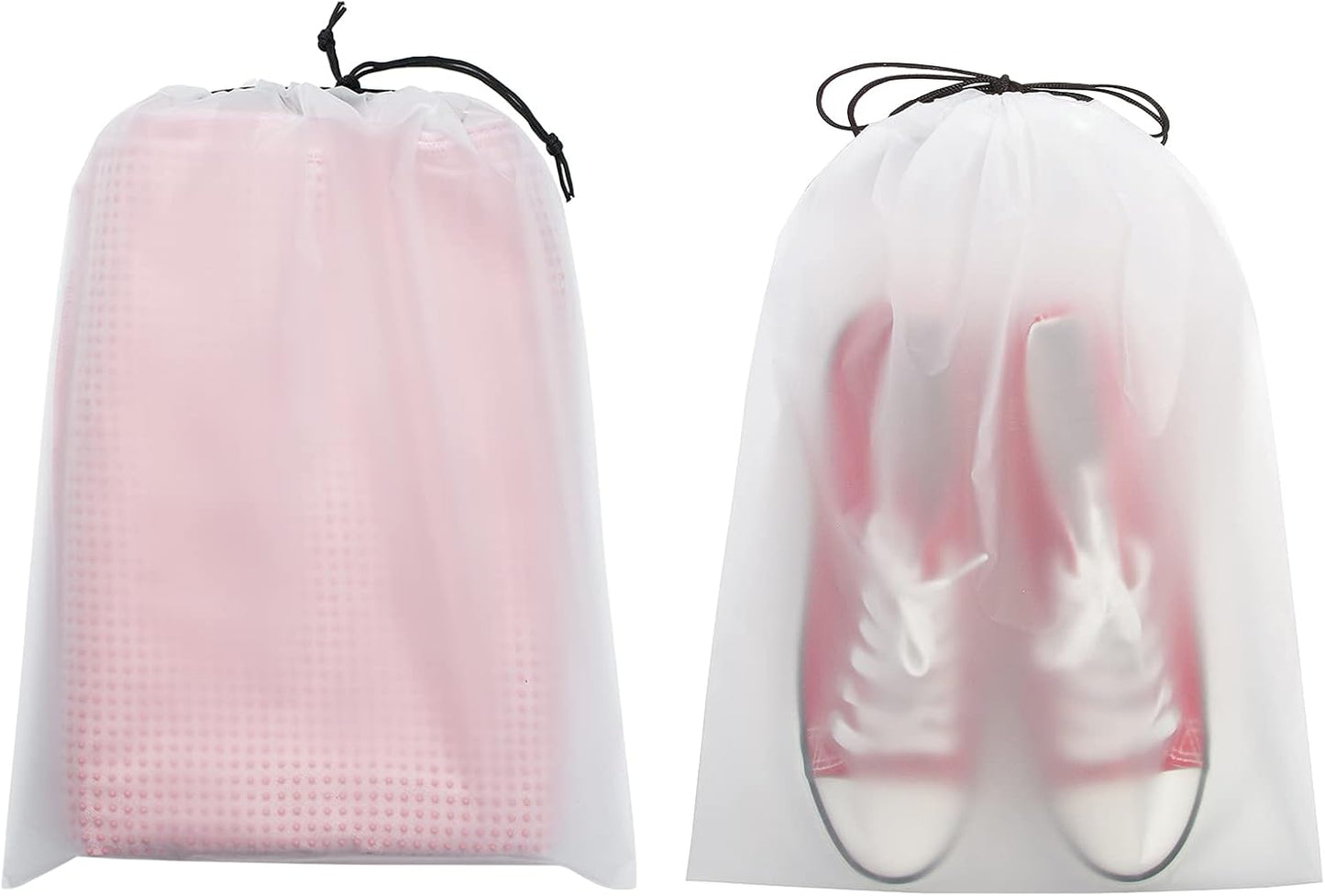 Vorspack Transparent Shoe Bags for Travel Large Clear Shoes Organizers Storage Pouch with Rope for Men and Women 13 Pack