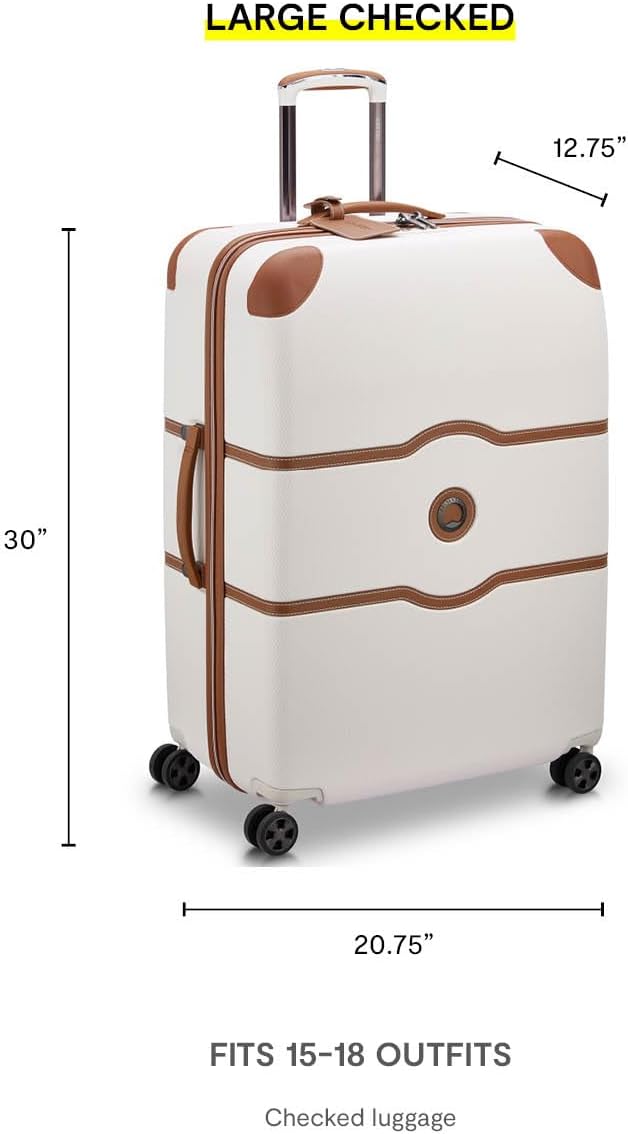 DELSEY PARIS Chatelet Air 2.0 Hardside Luggage with Spinner Wheels, Angora, 3 Piece Set, (19/24/28)
