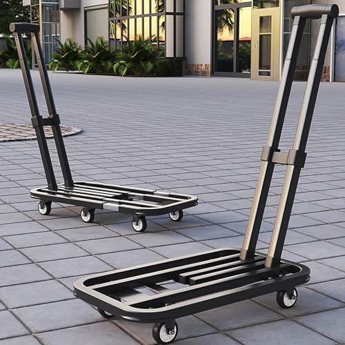 Heavy Duty Folding Trolley for Luggage, 150 Kg Capacity, Easy Maneuverability, Durable Design, Perfect for Travel, Transport, Shopping, and Moving Goods.