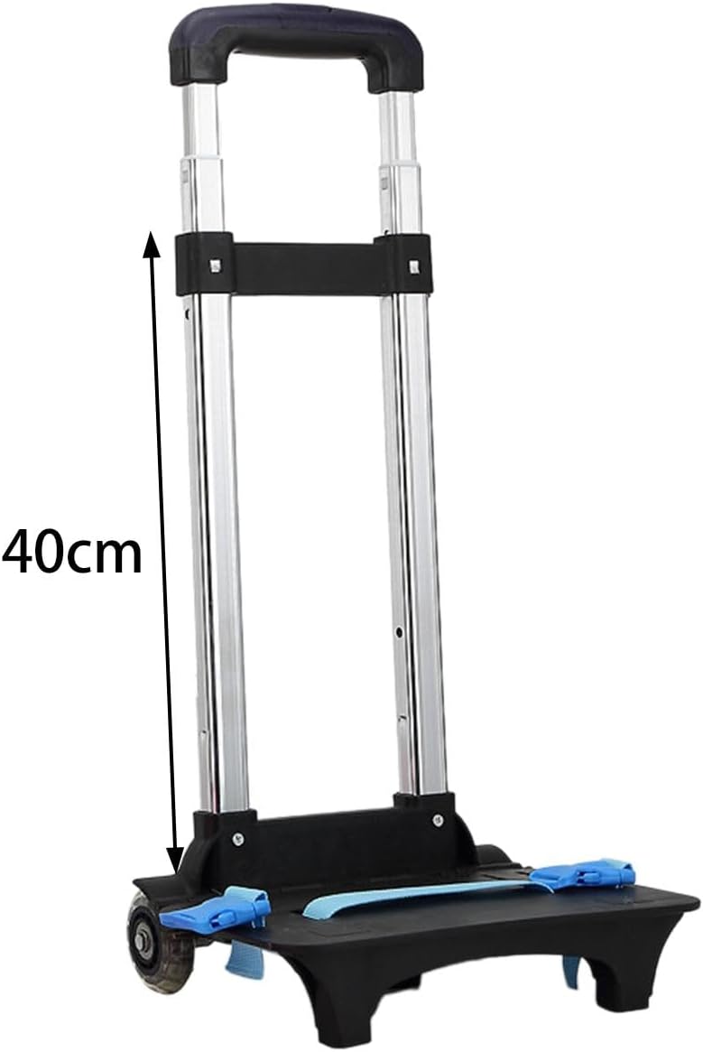 Generic Compact Rolling Luggage Cart for Easy Travel, 2 Wheel Dark Blue, 40cm/65cm/90cm