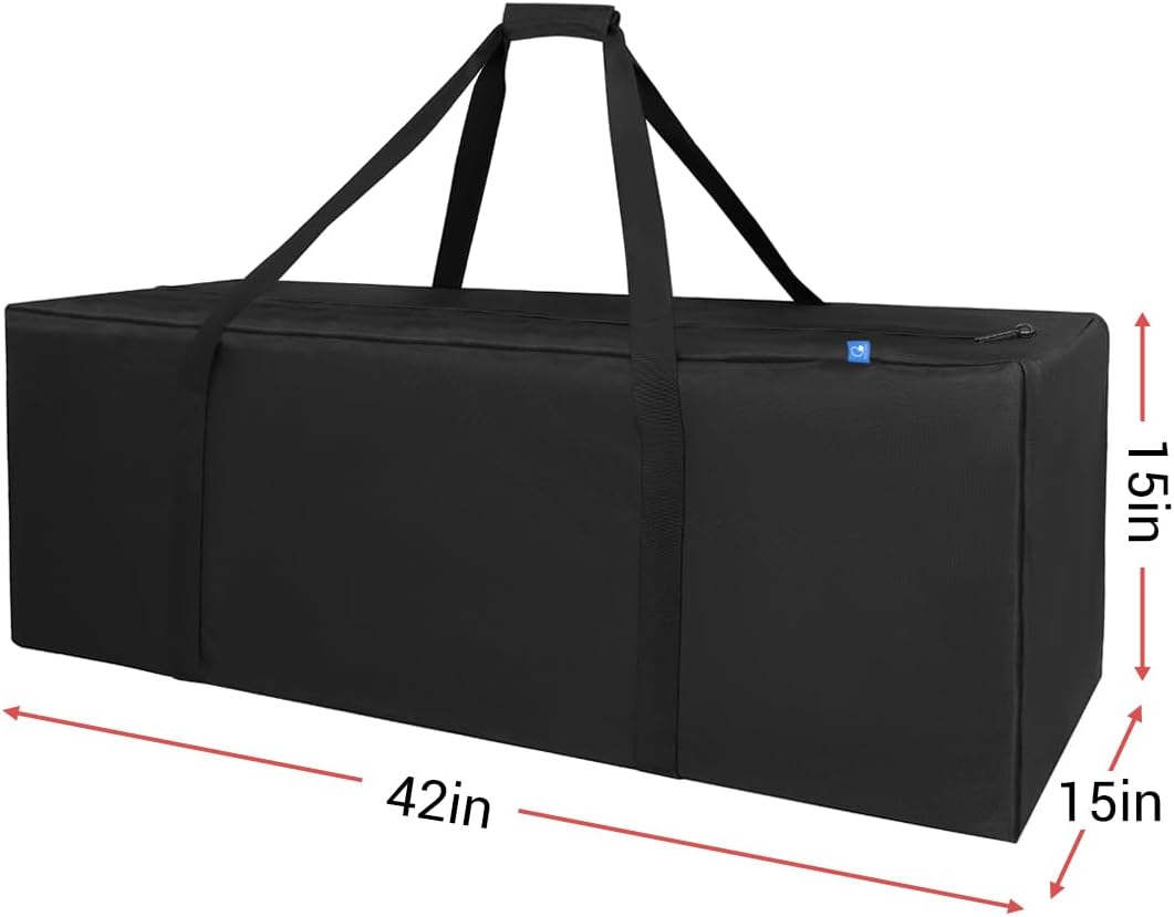 COOLBEBE 42" Sports Duffle Bag - 150L Extra Large Travel Duffel Luggage Bag with Upgrade Zipper, Sturdy & Water Resistant, Black
