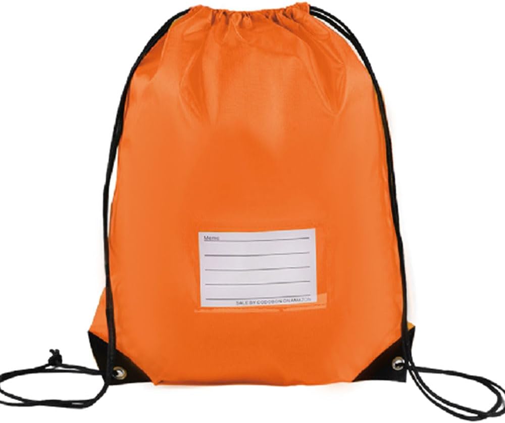 40 Pcs Drawstring Bags,Bulk Draw String Backpack, DIY Gym Sports Cinch Bag Sackpack for Women Men, Orange