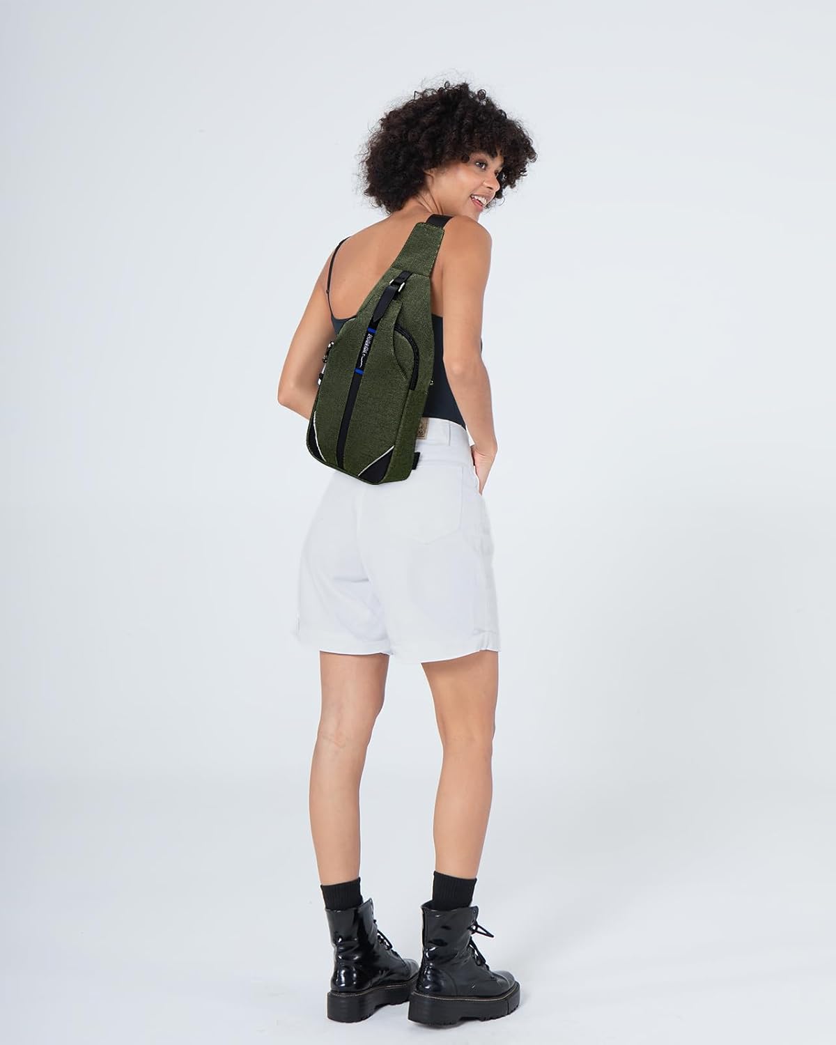 WATERFLY Medium Crossbody Sling Backpack Anti Theft Backpack for Traveling Chest Shoulder Bag
