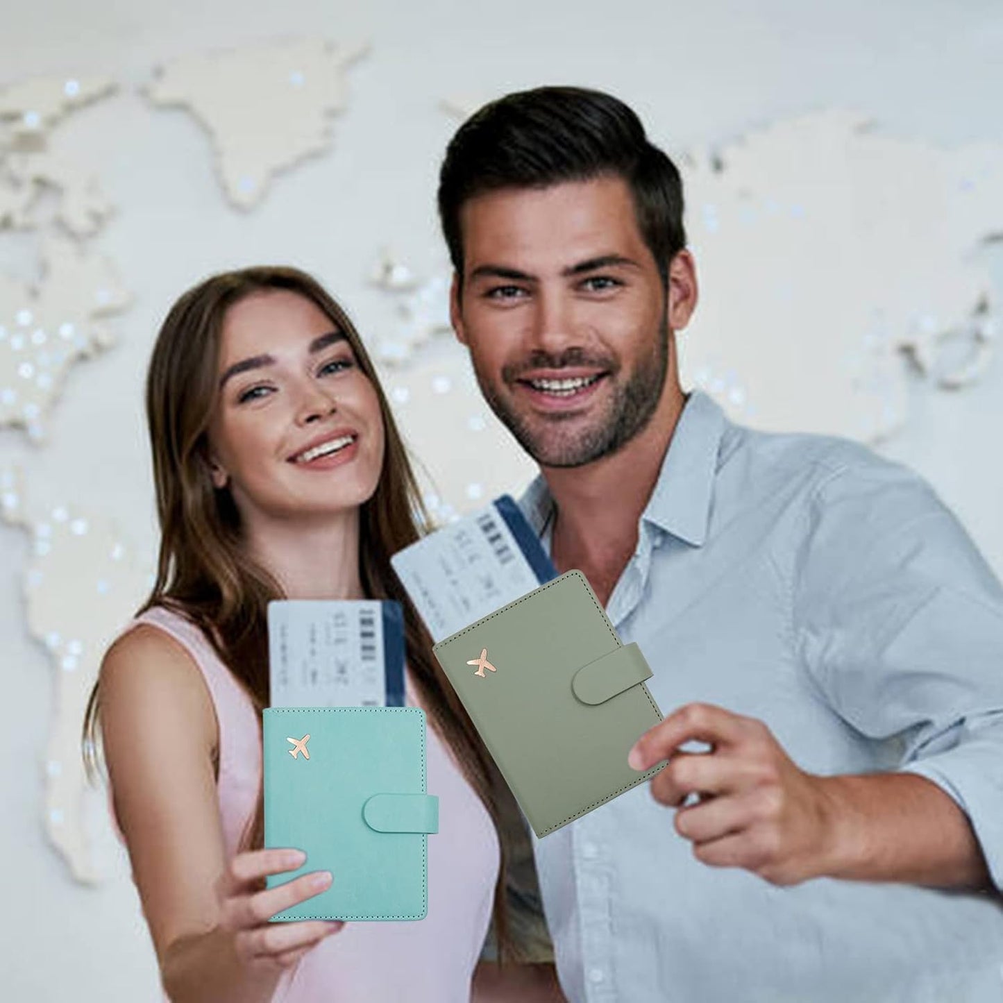 Deziliao Passport Holder,Passport Holder Card Slots, Passport and Vaccine Card Holder Combo, Cute