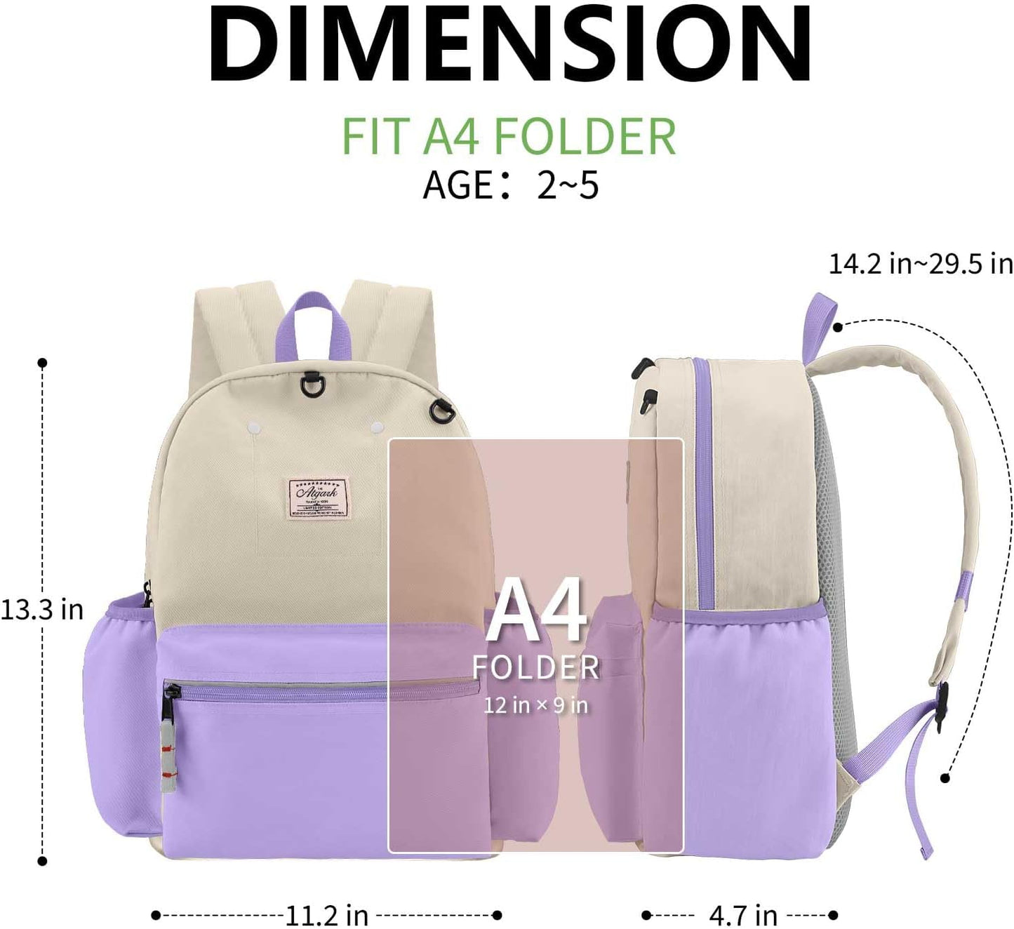 Kids Backpack for Girls: Girls Backpack 6-10 - Kindergarten Elementary School Bookbag for Girl