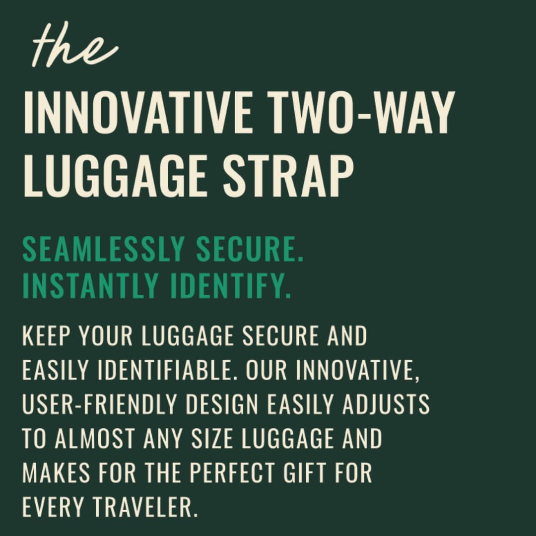 Cincha Travel Adjustable Luggage Strap, Fits Carry-On and Checked Bags, TSA Approved, Shark Tank Brand, Premium Travel Accessory (Navy)