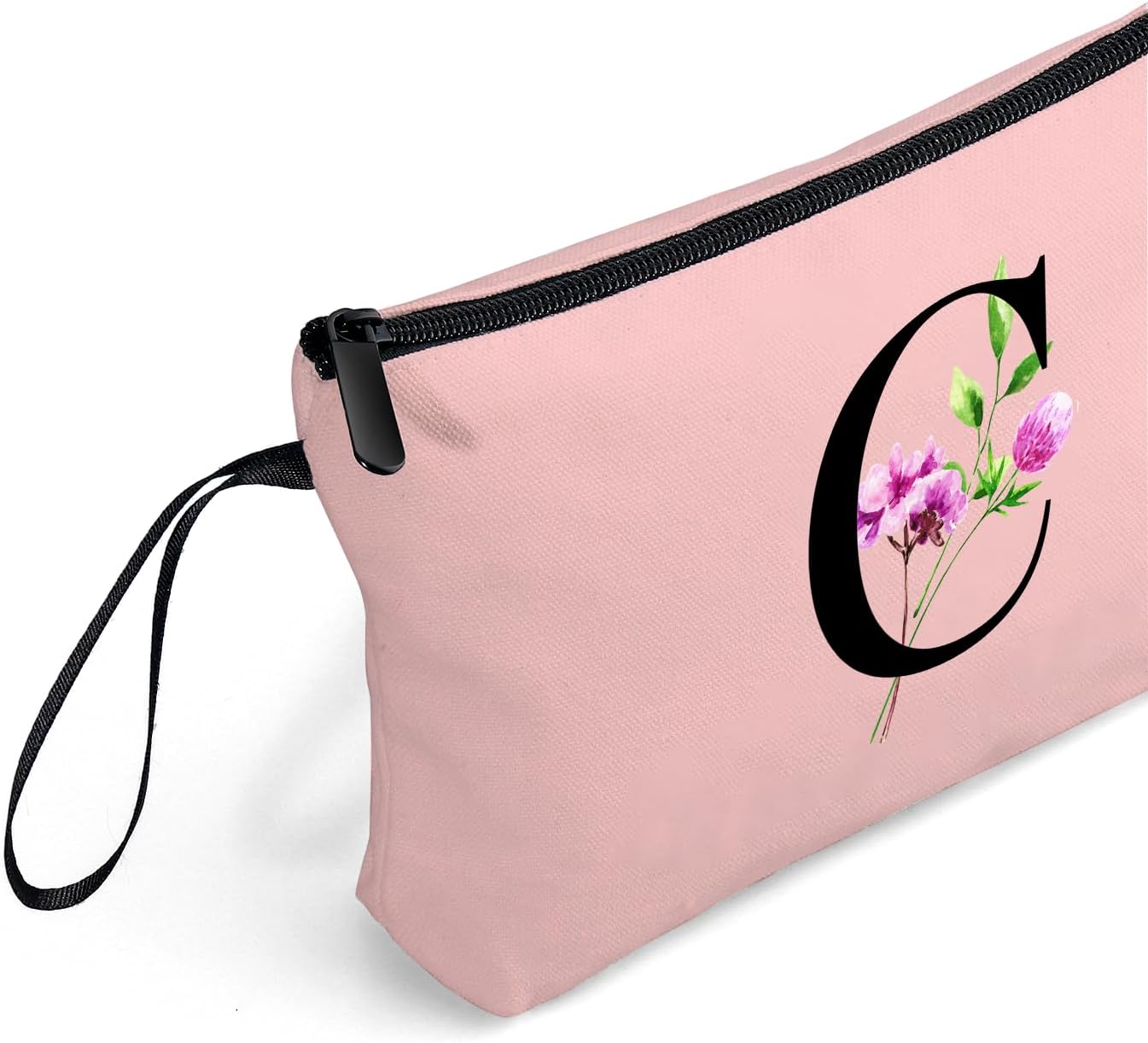 Birthday Thank You Appreciation Monogrammed Gifts for Mom Aunt Teacher Sister Friend Coworkers Bride Bridesmaid Makeup Cosmetic Bag with Mirror Mothers Day Christmas Graduation C