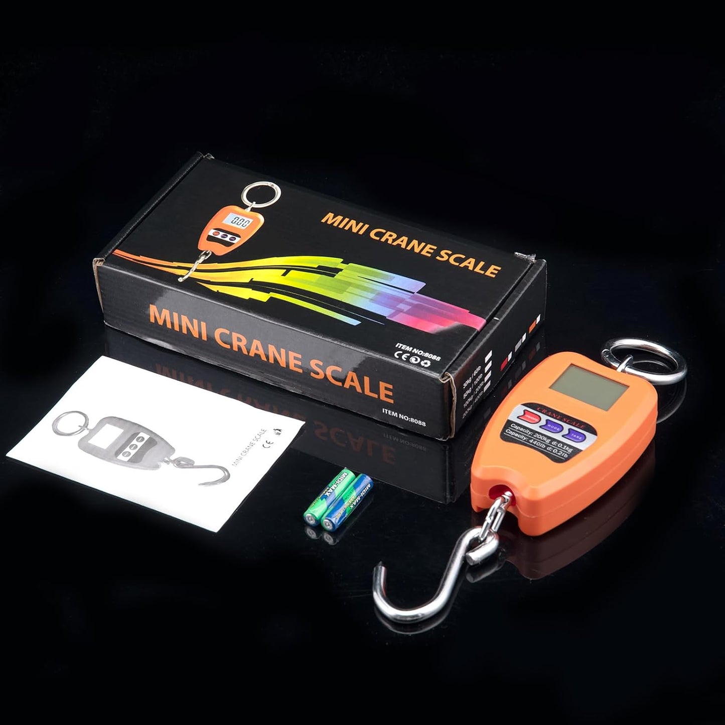 Goture Digital Hanging Scale,200kg/440lbs Crane Scales,Fishing Scale with LED Display, Heavy Duty Hanging Weight Scale for Fishing,Luggage,Big Game,Farm,Hunting,Industries,Warehouse