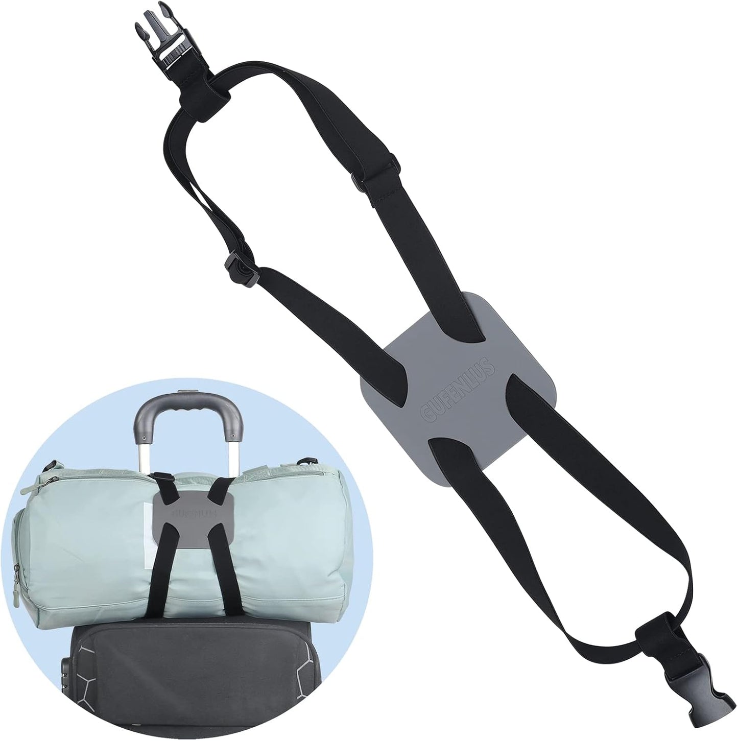 Luggage Straps for suitcases,Bag Bungee for Luggage,Adjustable Size Luggage Straps and Elastic Travel Accessories-Buckle Version(Grey)