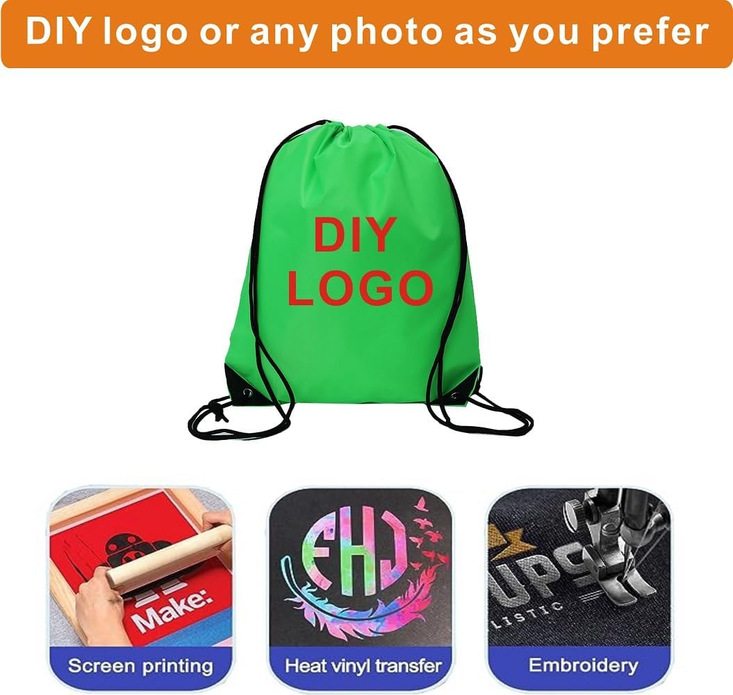 Drawstring Backpack Bulk 50 Packs Draw String Backpack Bags DIY Gym Sports Traveling Trip ride