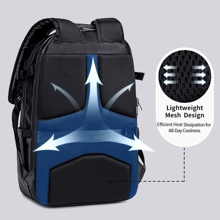 Sports Backpack 50L to 80L Expandable Mutifunction Flight Approved Backpacks 17.3 inch Laptop bags Water Resistant Business Sports BackPack for Women & Men