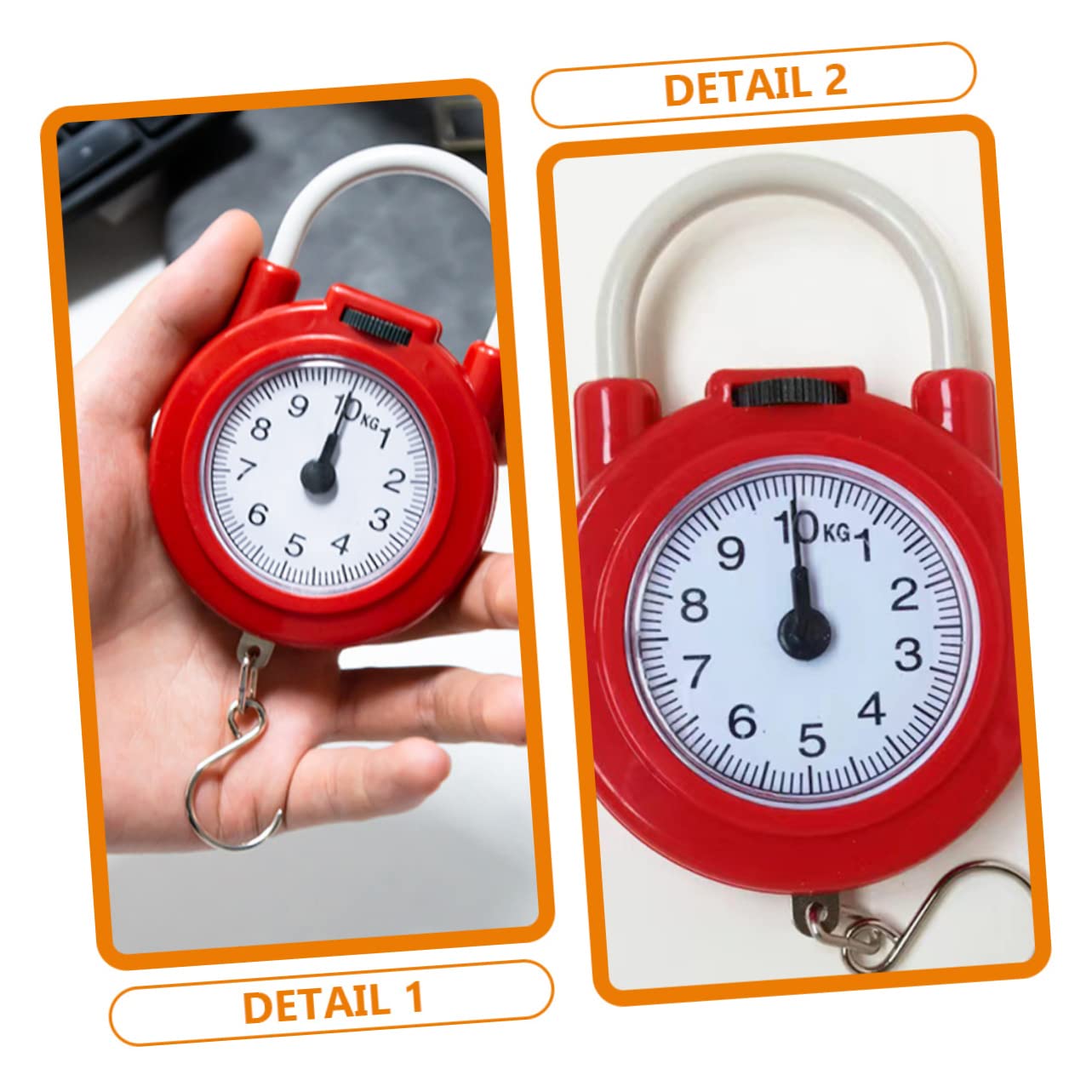 KICHOUSE Fishing Tools Portable Luggage Scale Hook Digital Weight Scale for Travel Wide Handle for Stability