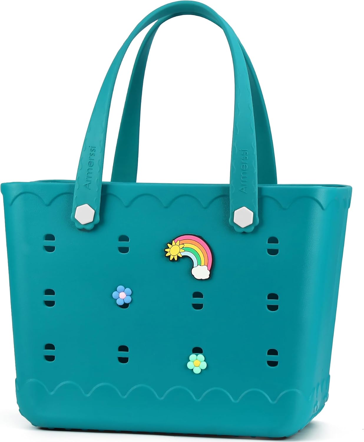 Rubber Beach Bag Waterproof Durable Tote Bag for Beach Sports Pool Modern Rubber Tote