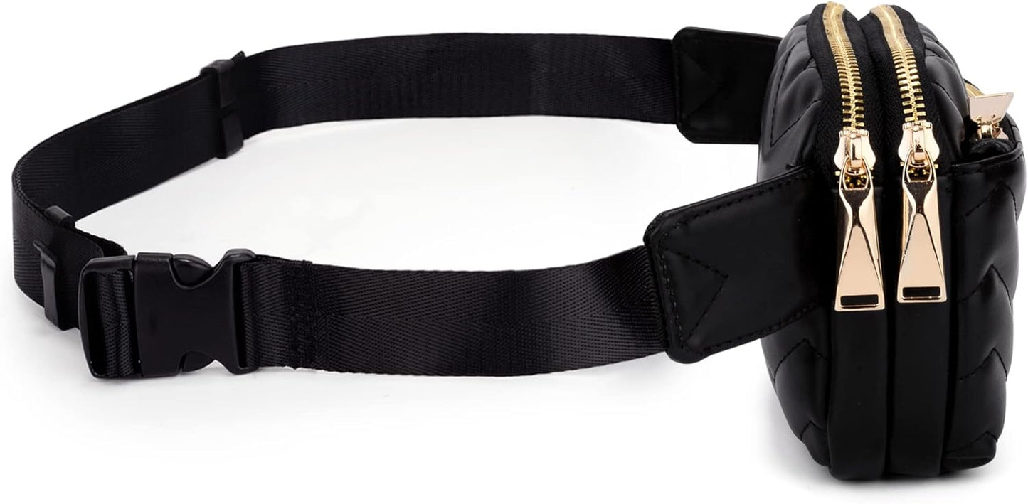 UTO Fanny Pack for Women Crossbody Trendy Fashion Belt Purse Chest Waist Hip Bumbag for Outdoor Shopping Travel Hiking
