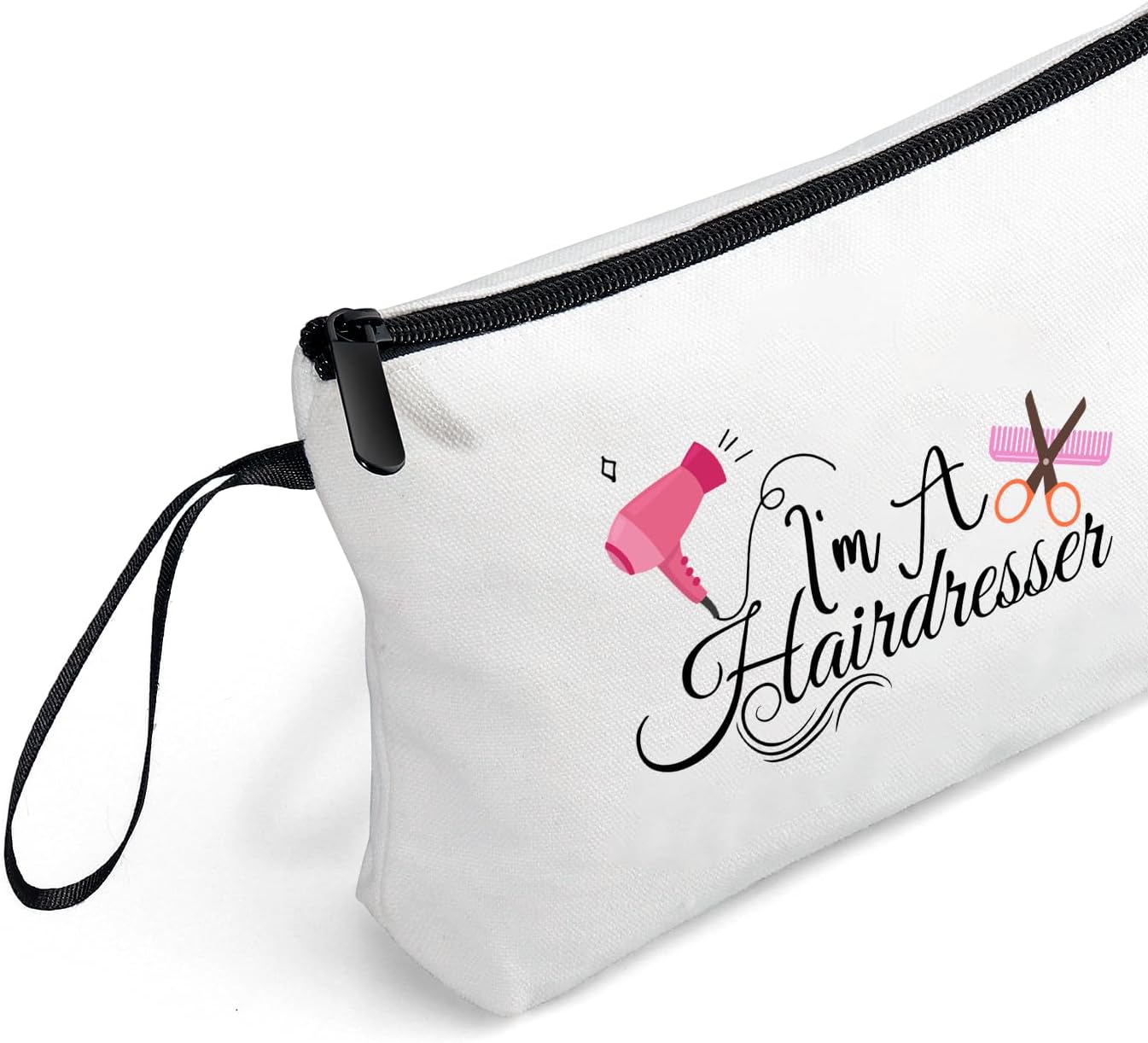 SEAMOON Hairdresser Cosmetology Graduation Gifts for Women Female Friend Coworker Hair Salon Employee Hair Stylist Beautician Barber Gifts Unique Small Travel Cosmetic Makeup Bag