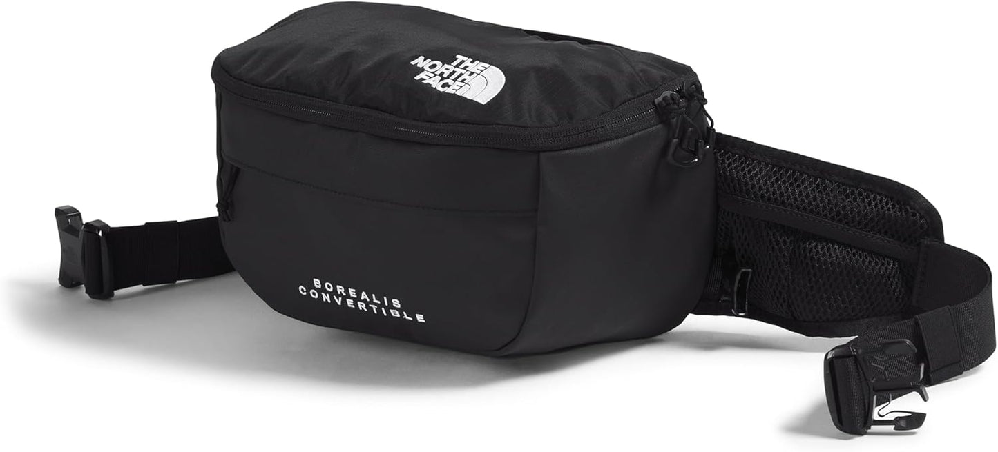 The North Face Borealis Convertible Pack | Commuter Laptop Backpack with Removable Lumbar Pack, Water Repellent Finish, TNF Black/TNF Black, One Size