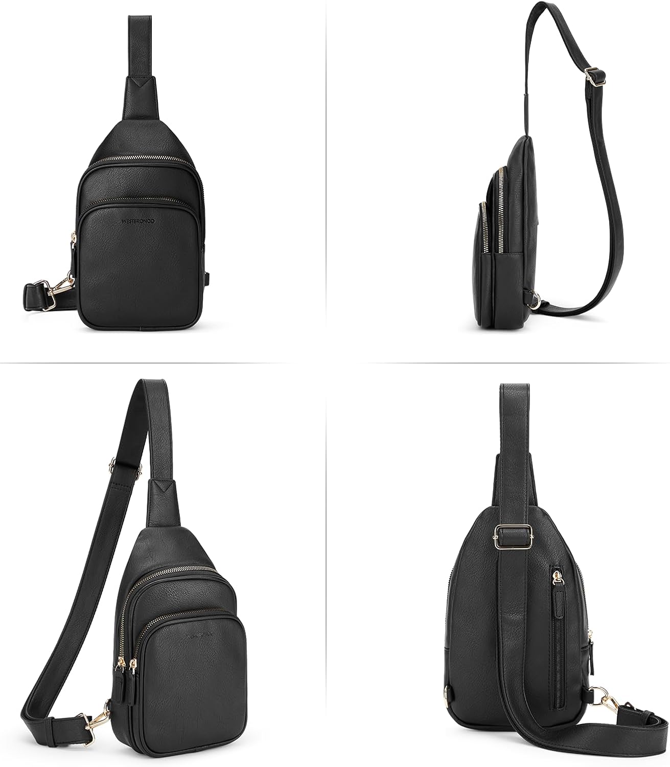 WESTBRONCO Small Sling Bag for Women Nylon Crossbody Sling Backpck Lightweight for Travel Casual Daily