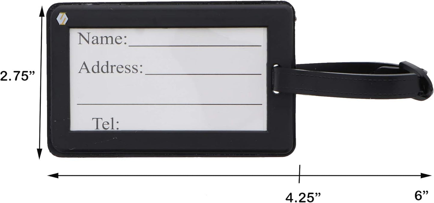 Not Your Bag Luggage Tag Suitcase ID Holder - Set of 2 Black