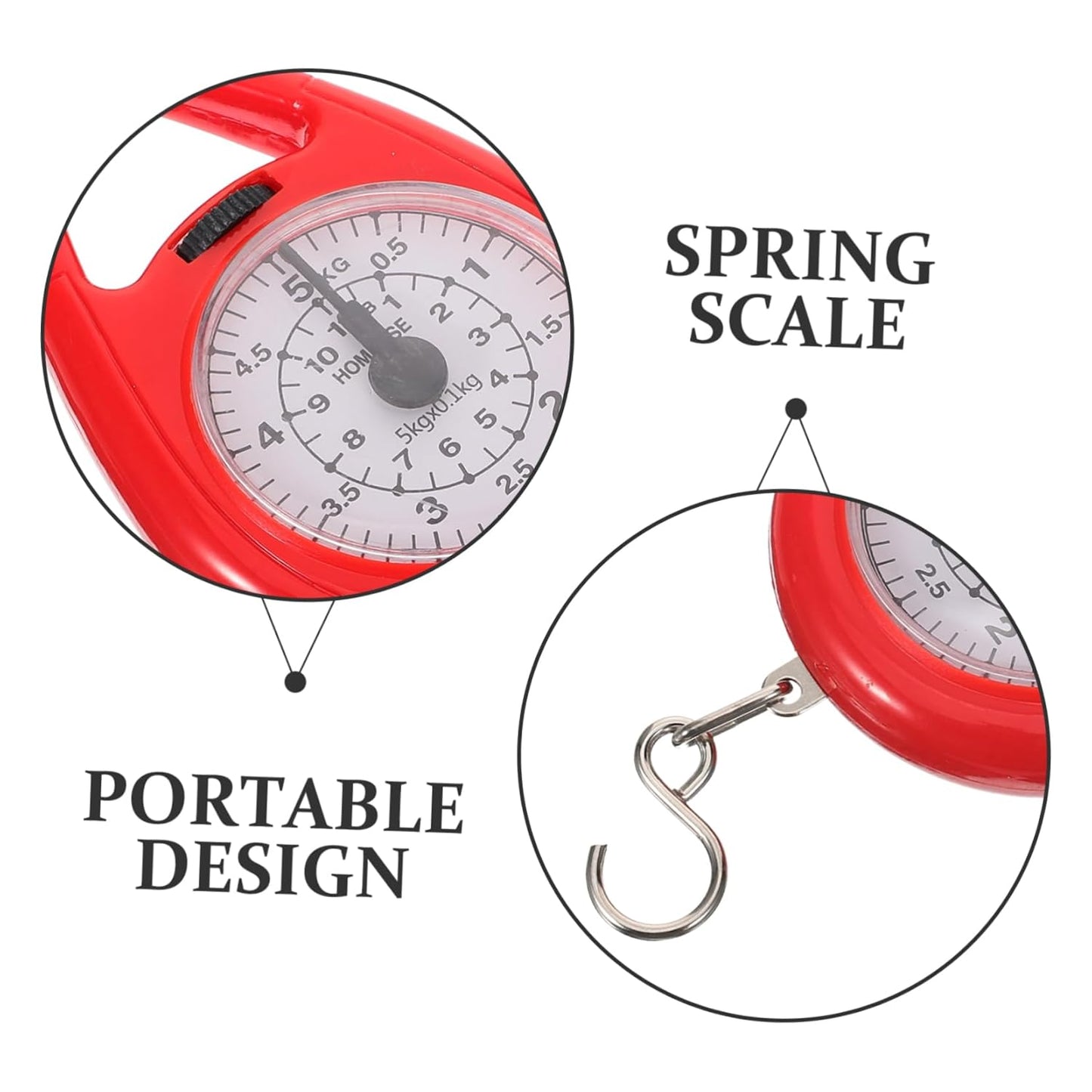 Hanging Scale Tool Spring Scale for Luggage Portable High Visibility Display Load