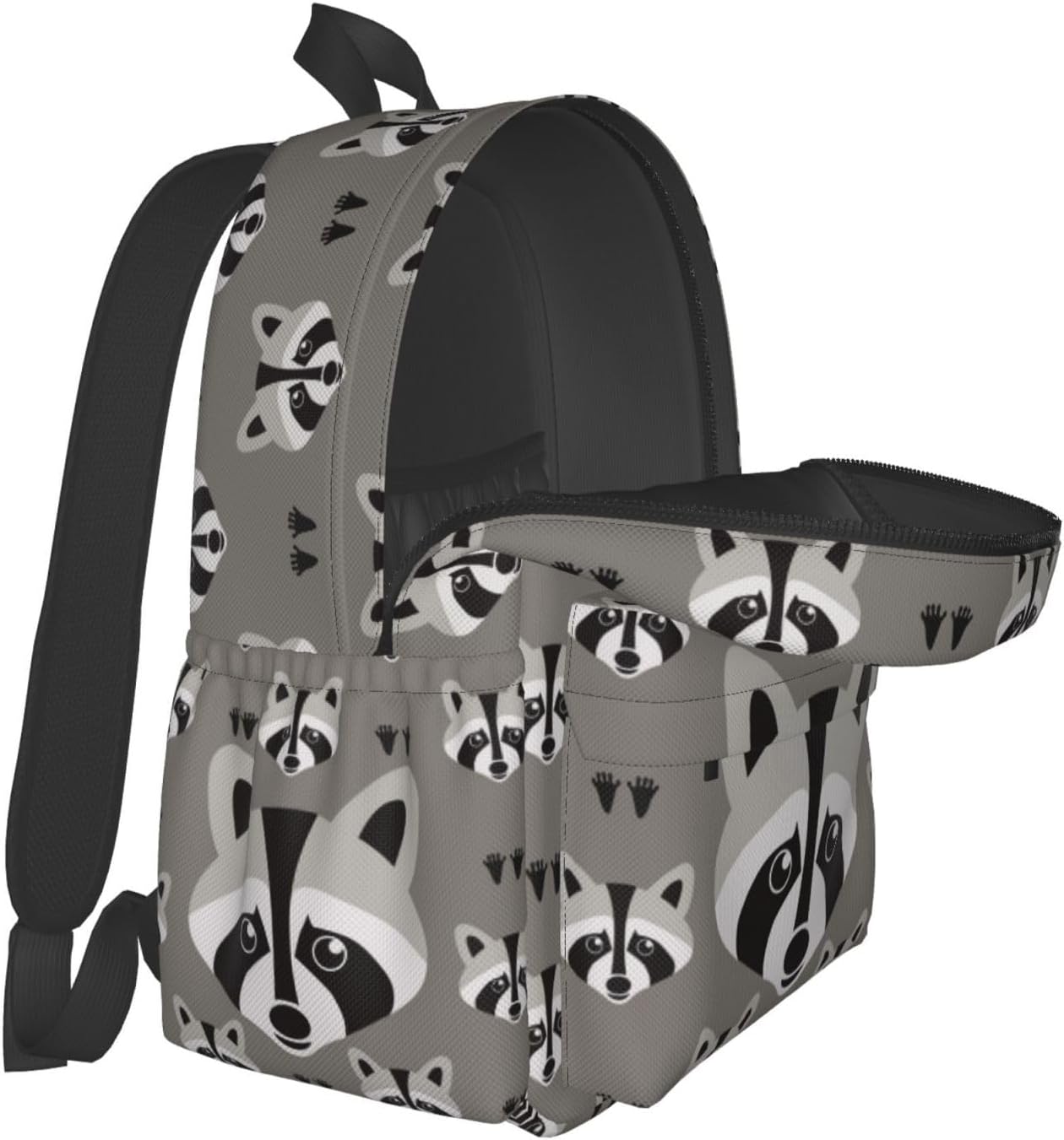 Raccoon Backpack School Bag Lightweight Bookbag Laptop Travel Daypack For Kids Girls Boys Teens