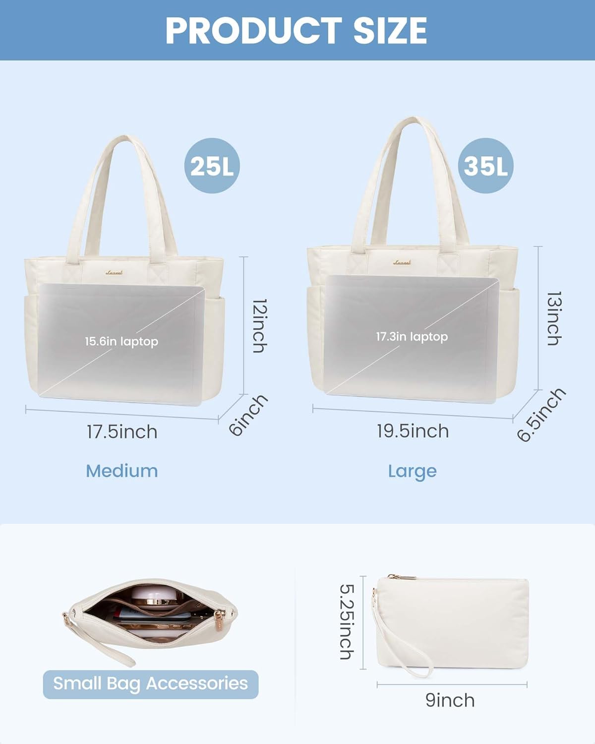 LOVEVOOK Tote Bag for Women, Puffer Work Travel Handbag with Zipper for Teacher Nurse, Quilted Cute Laptop Shoulder Gym Bag
