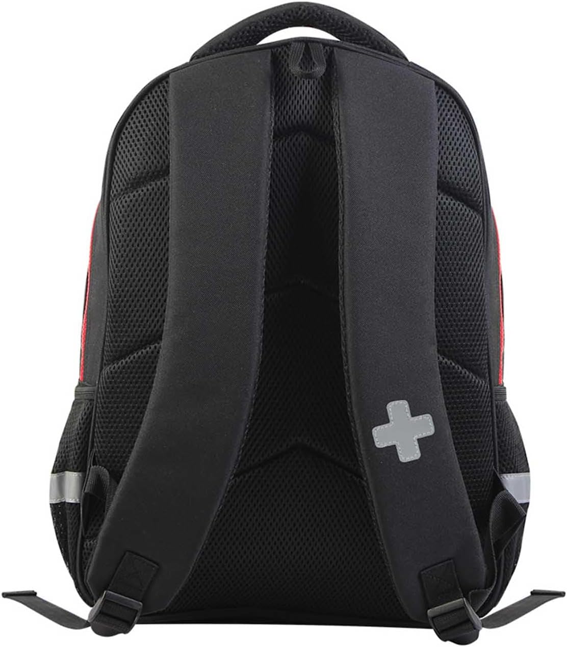 Gamer Backpack for Boys | 17" Game Bookbag with Leather Front Panel | Kids School Bag with 2 Large Compartments, Dual Bottle Pockets | Elementary & Middle School Daypack