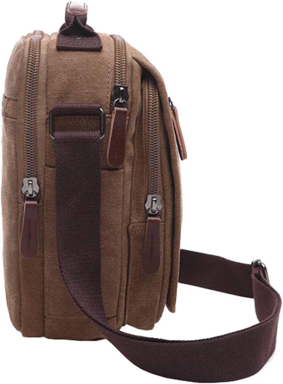 mygreen Small Canvas Crossbody Shoulder Bag Messenger Bag Work Bag