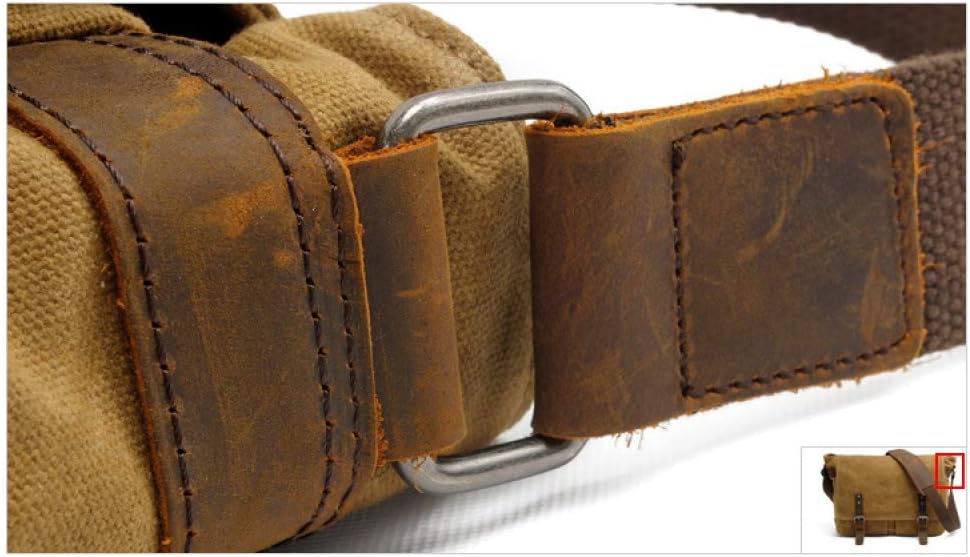 Waterproof Vintage-Style Canvas Messenger Bag - Durable & Stylish for Everyday Use Khaki