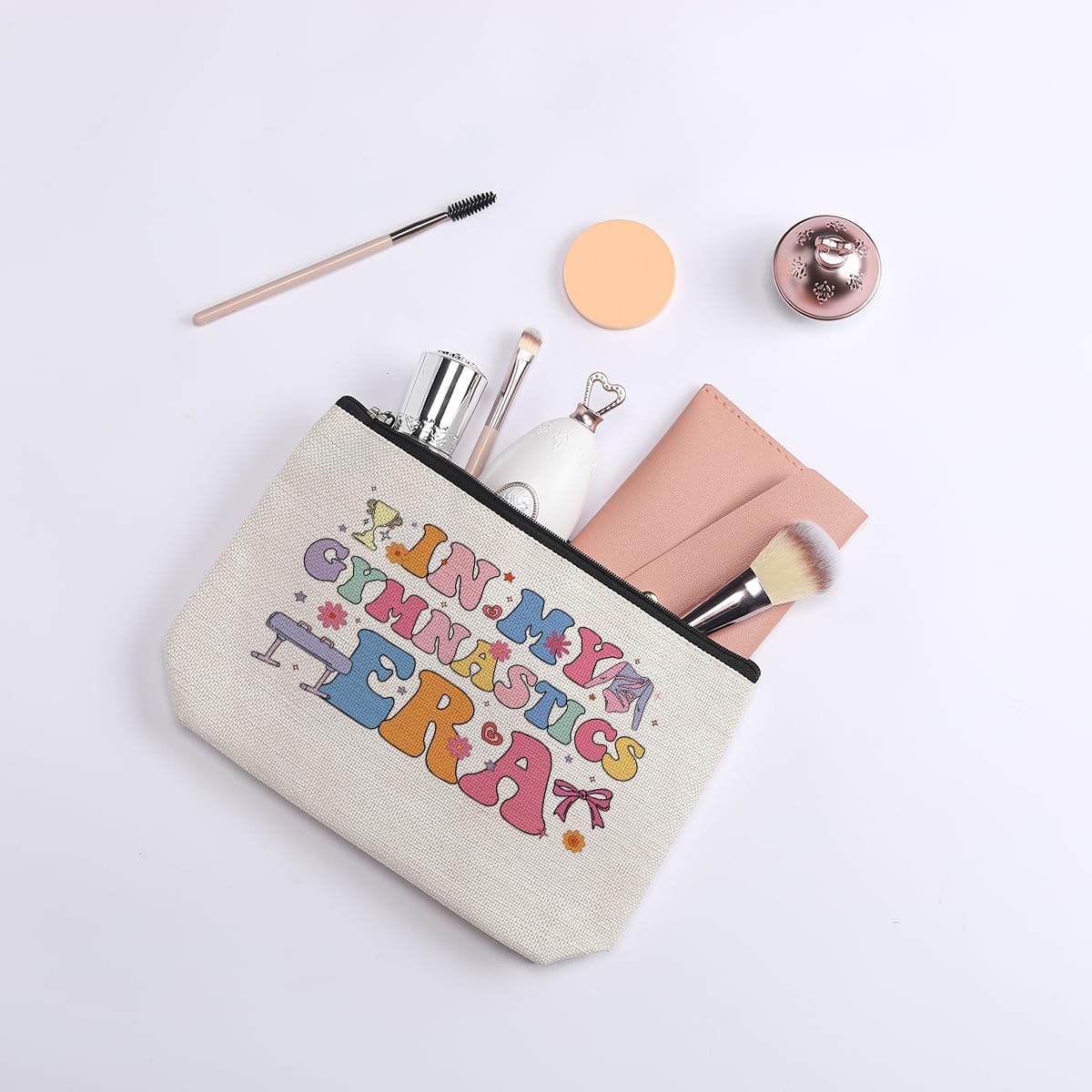 In My Gymnastics Era Makeup Bag Gymnastics Stuff Gymnastic Cosmetic Bag Inspirational Gymnastics Lover Gifts for Girls Gymnastic Coach Gift Birthday Gifts for Her Female Gymnastics Athletics Coach