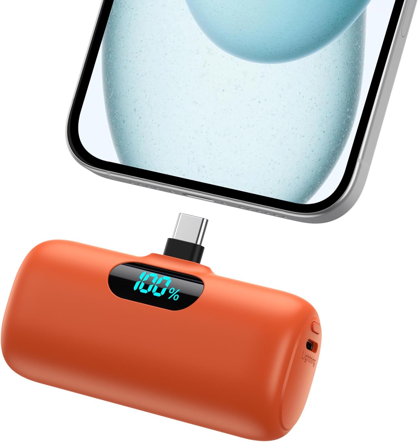 Mini Portable Charger USB C Power Bank,Upgraded 5000mAh PD Fast Charging Battery Pack Built-in USB-C Connector Travel Essential for iPhone17/17Pro/17Pro Max/Air/16 Plus/16Pro Max/15 Series,Android etc