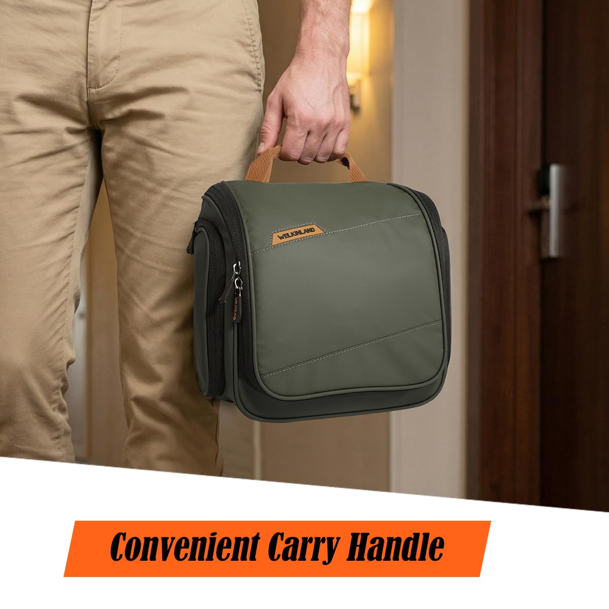 WELKINLAND 13-Pocket Hanging Toiletry Bag, Large Mens Toiletry Travel Bag