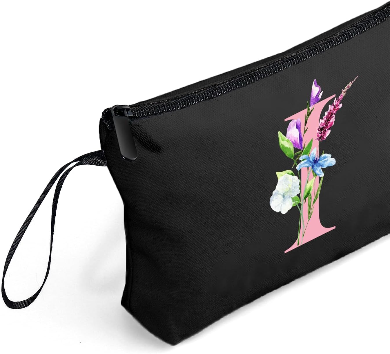 SEAMOON Bride to be Birthday Womens Unique Initial Monogram Gifts for Women Mom Personalized Travel Makeup Cosmetic Bag with Mirror Valentines Mothers Day Christmas Graduation I