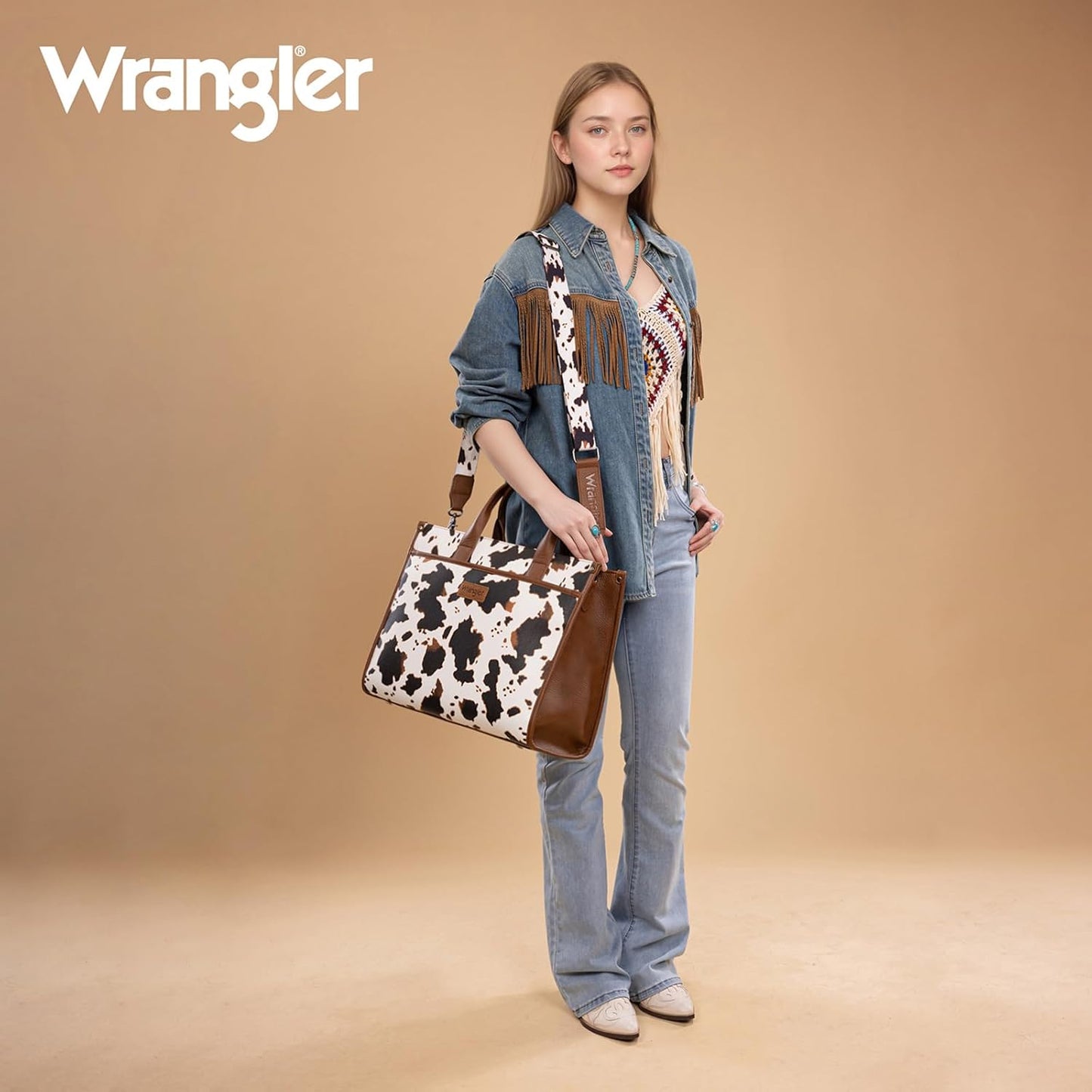 Wrangler Laptop Bag for Women 15.6 Inch Vintage Work Tote Bag for Business Briefcase Handbag with Adjustable Shoulder Strap