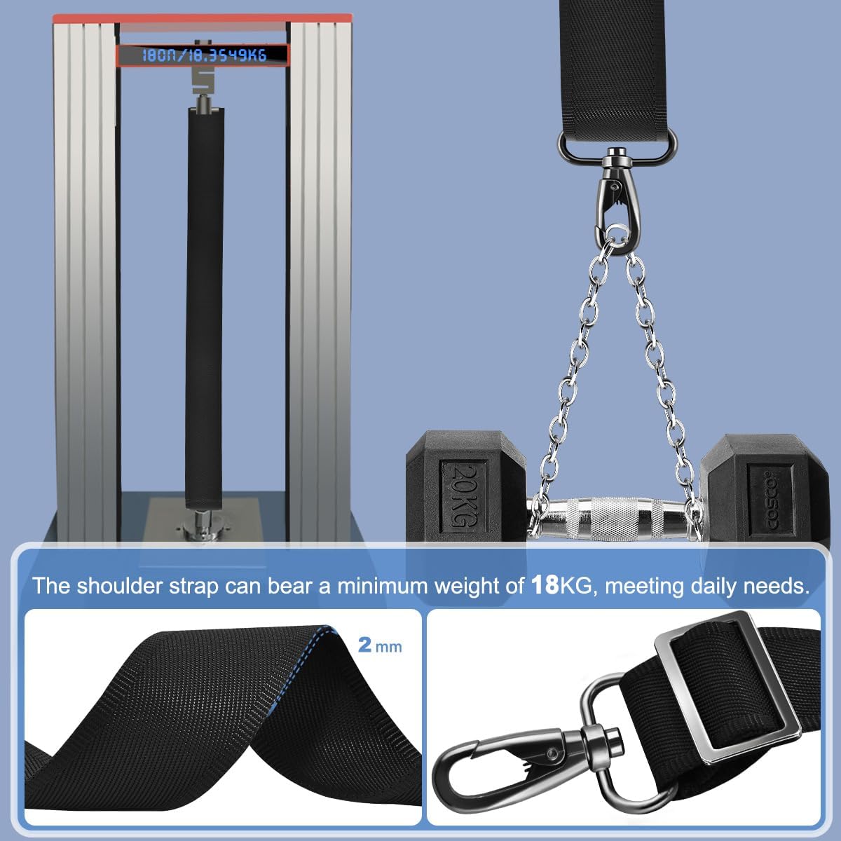 ZINZ 3D Air Cushion 58 inch Strap for Bags with Fixed Ultra-Thick Padded Breathable, Universal