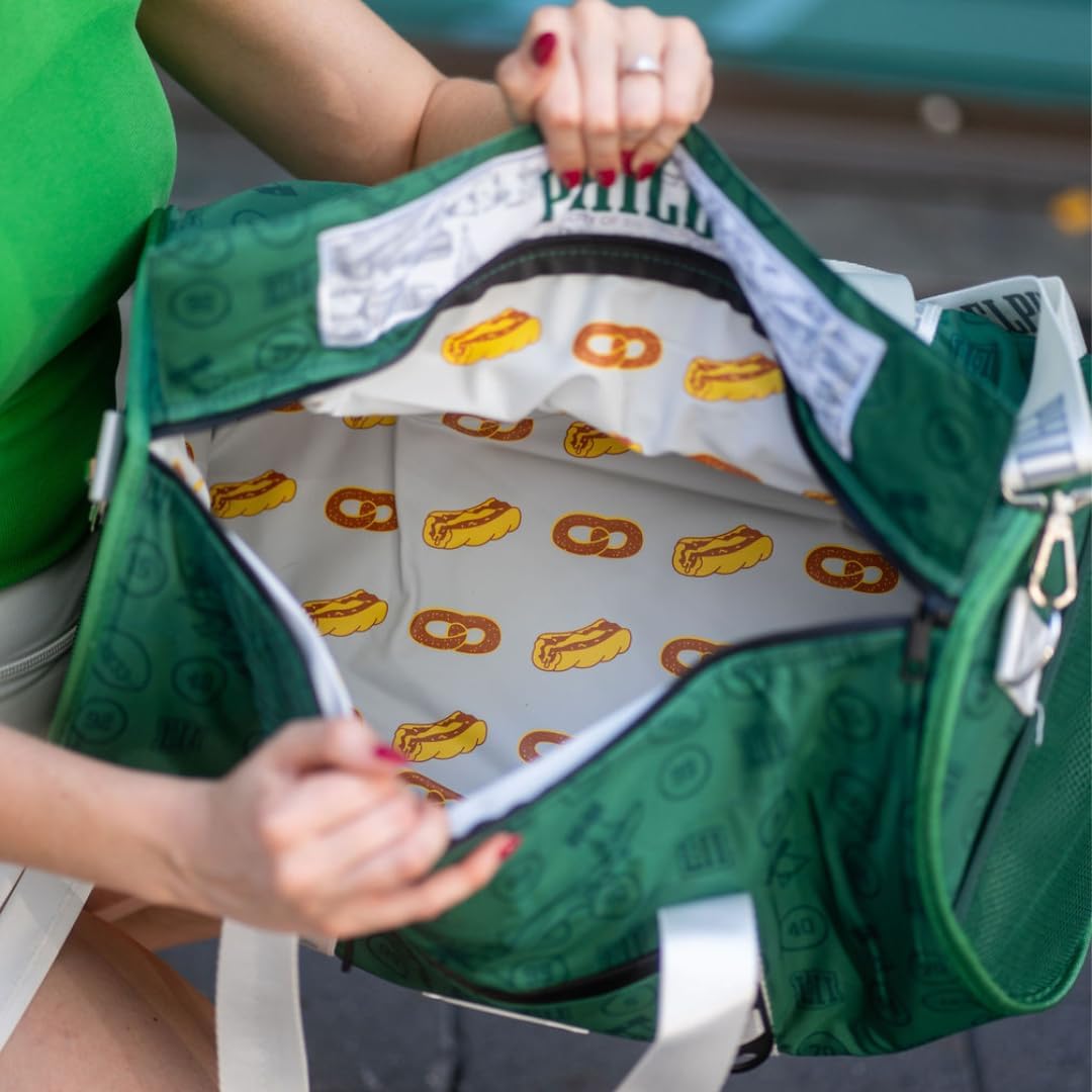 Varsity Cooler Philadelphia Travel Party Duffel & Cooler–30 Can Leakproof Insulated Tote Bag, Waterproof Soft compartment for Tailgating, Golf, Beach, Carry-On Luggage & Outdoor Sports