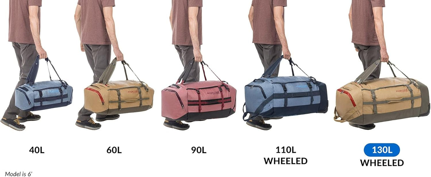 Eagle Creek Cargo Hauler Wheeled Duffel - Durable Duffel Bag for Travel - Easy Access Compartment - Deployable Backpack Straps - Lockable Zipper Opening - Charcoal - 130L