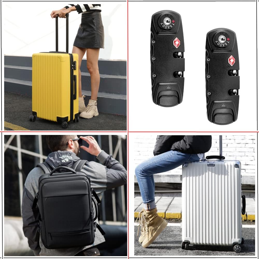 (2 Pieces) lizipai(Customs Locks) Combination Lock TSA Customs Lock Fixed Luggage Lock, Backpack Lock