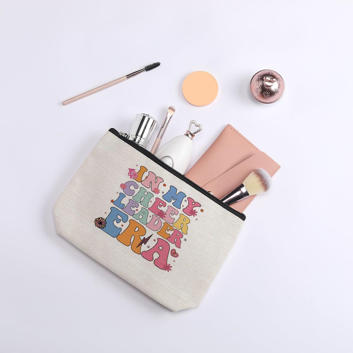 In My Cheer Leader Era Makeup Bag Cheer Stuff Cheerleader Cheer Bag Funny Cheerleader Gifts Cheerleading Girls Gift Christmas Birthday Gifts for Women Her Female Girls Cheer Team Merchandise