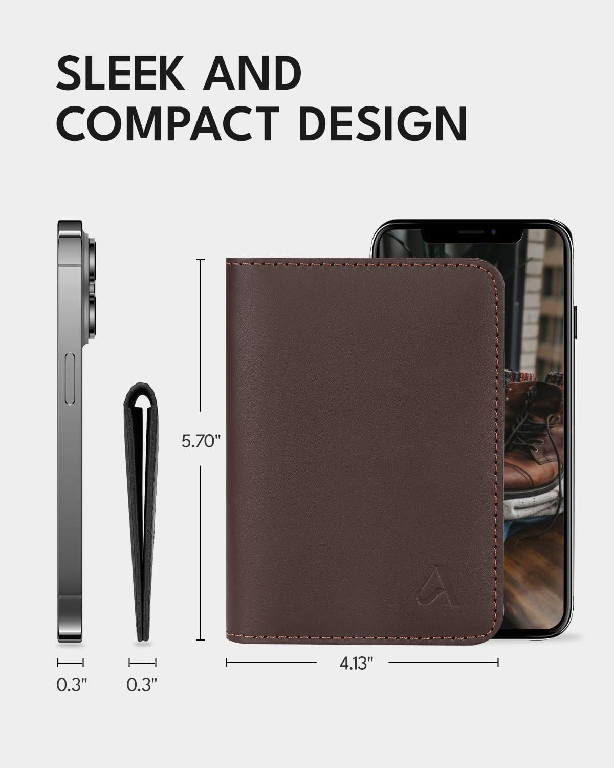 ALLIVE Passport Holder for Travel, Genuine Leather Passport Holder Women Men,Passport Cover Wallet,Travel Must Haves Airport Essentials Travel Gifts Brown