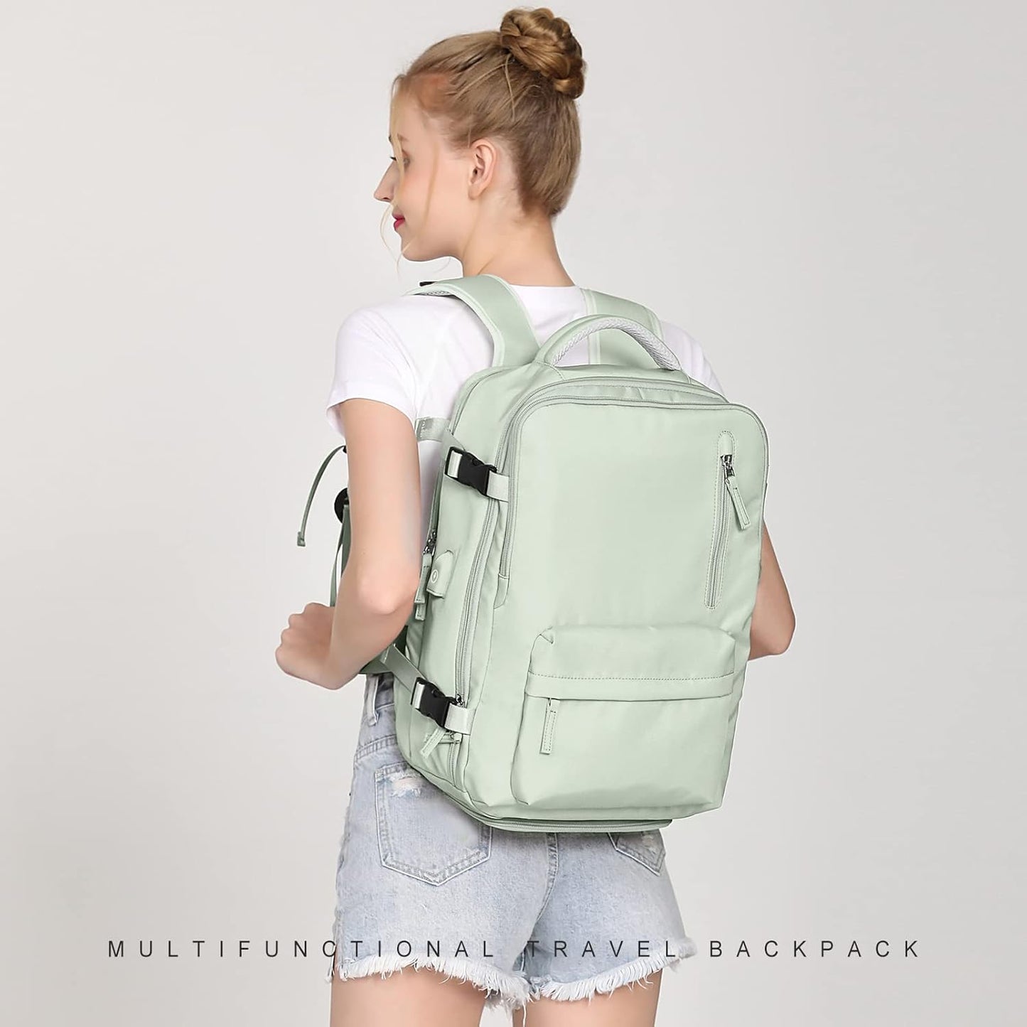 WONHOX Large Travel Backpack Carry on Flight Approved Laptop Work Business Backpack for Women Men Mochila de Viaje