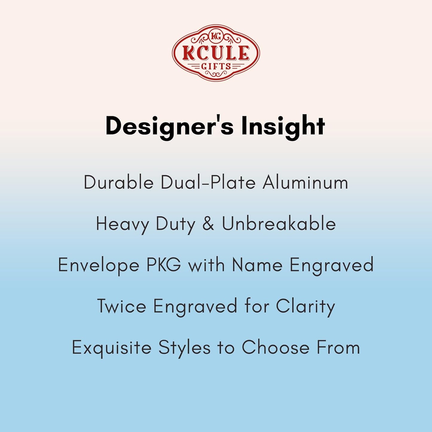 Personalized Luggage Tags for Suitcases - Monogram Style Aluminum Custom Luggage Tags for Backpacks